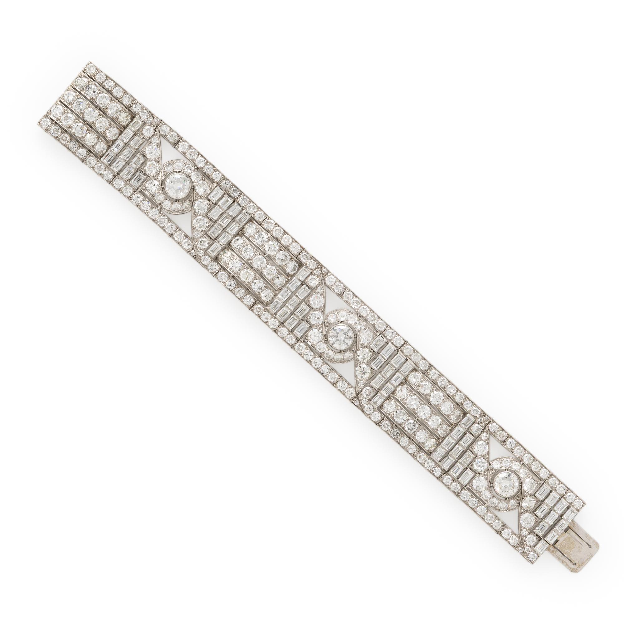 Maynier et Pinçon, Art Deco, Diamond and Platinum Bracelet