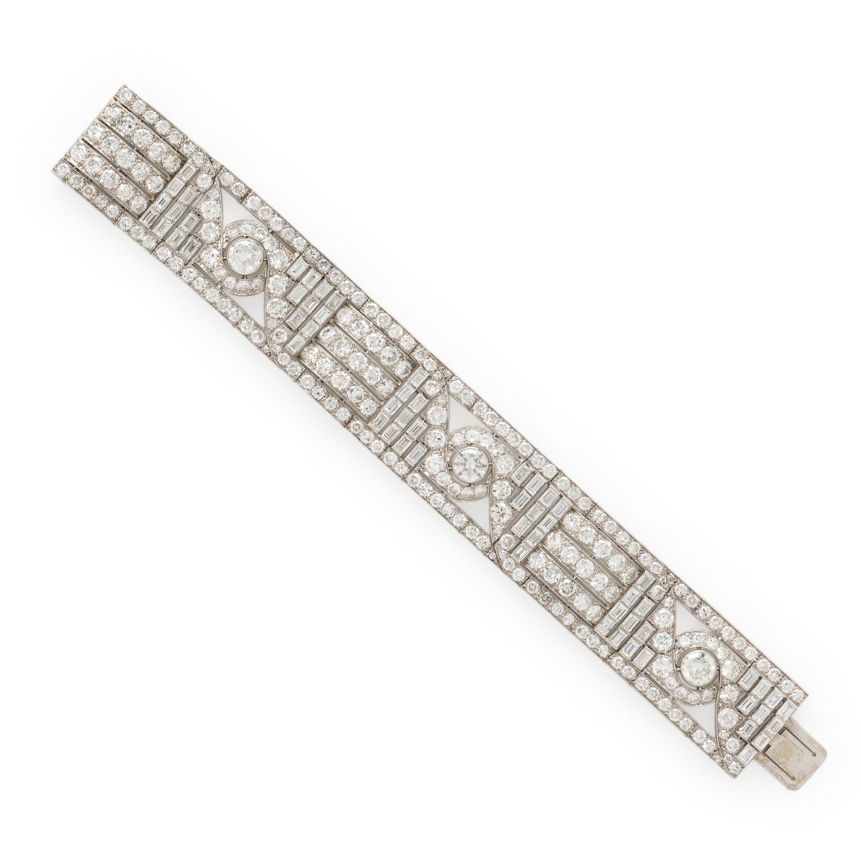 Maynier et Pinçon, Art Deco, Diamond and Platinum Bracelet