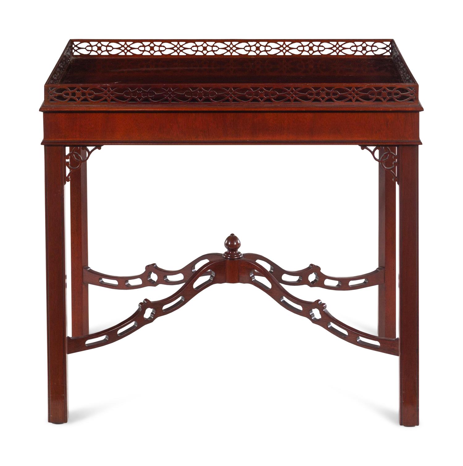 A George III Style Mahogany Silver Table