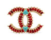 Chanel Gripoix CC Brooch, 2014