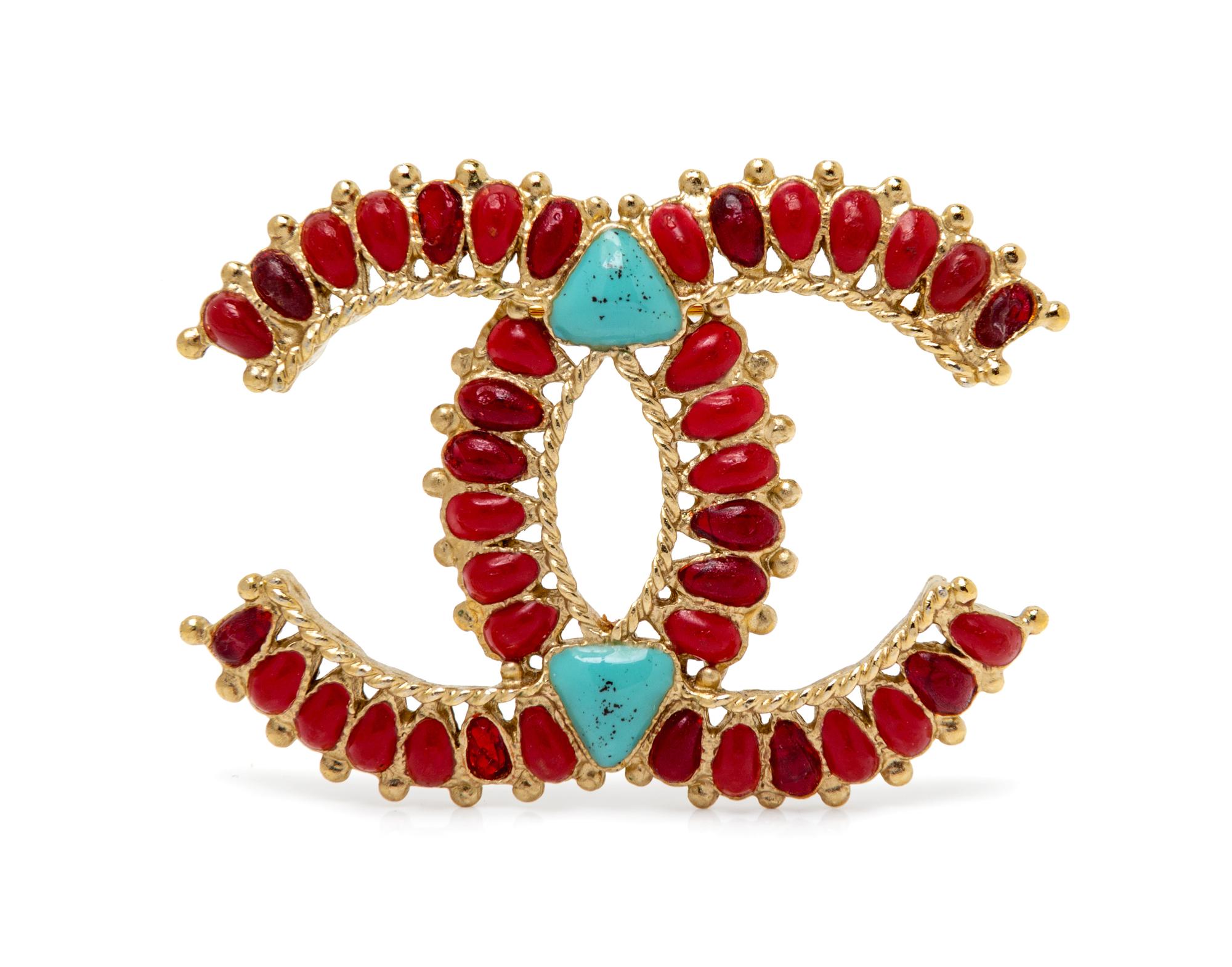 Chanel Gripoix CC Brooch, 2014