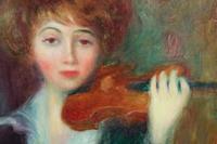Girl with Violin , c. 1917