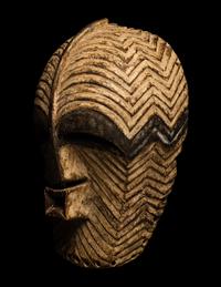 A Songye Wood Female Mask (Kifwebe)