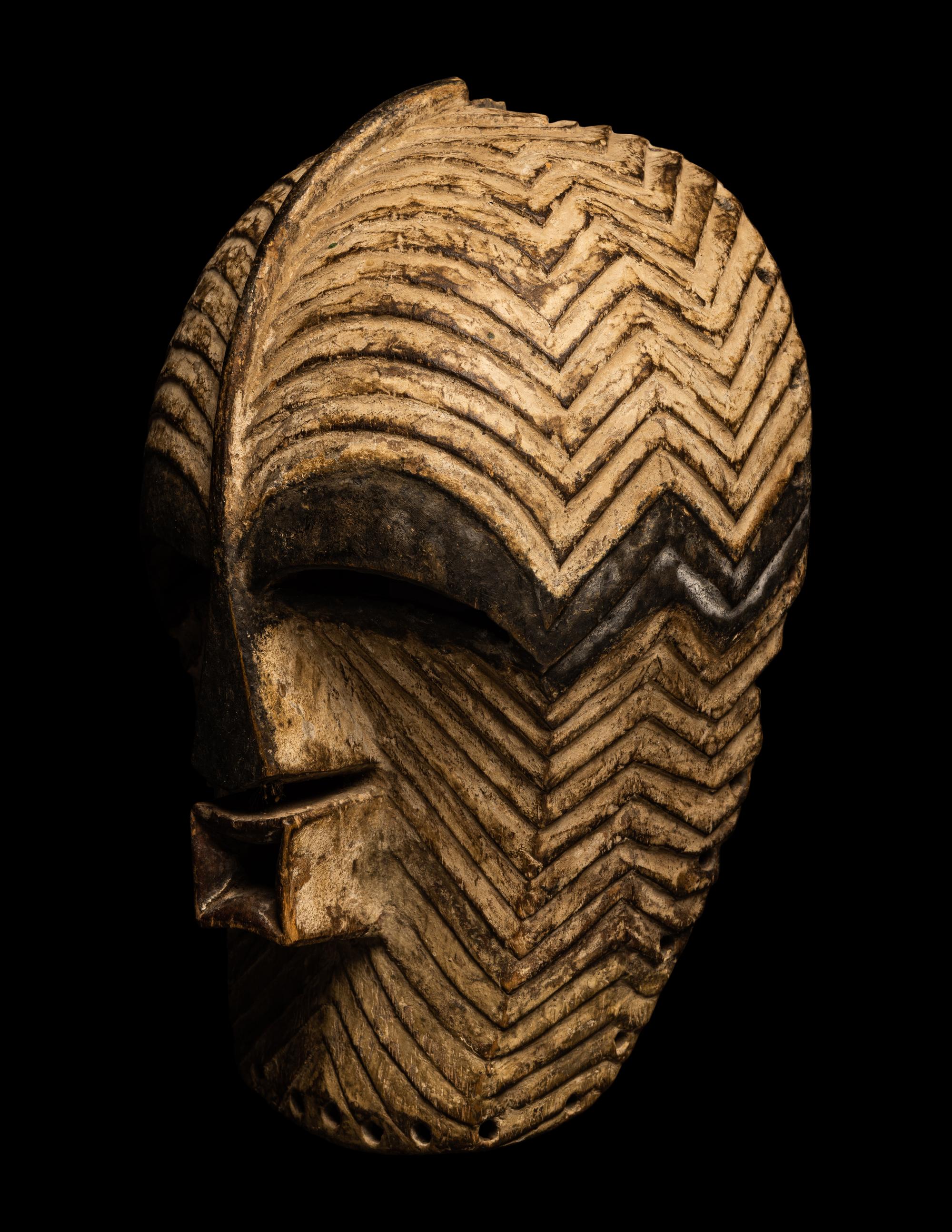 A Songye Wood Female Mask (Kifwebe)