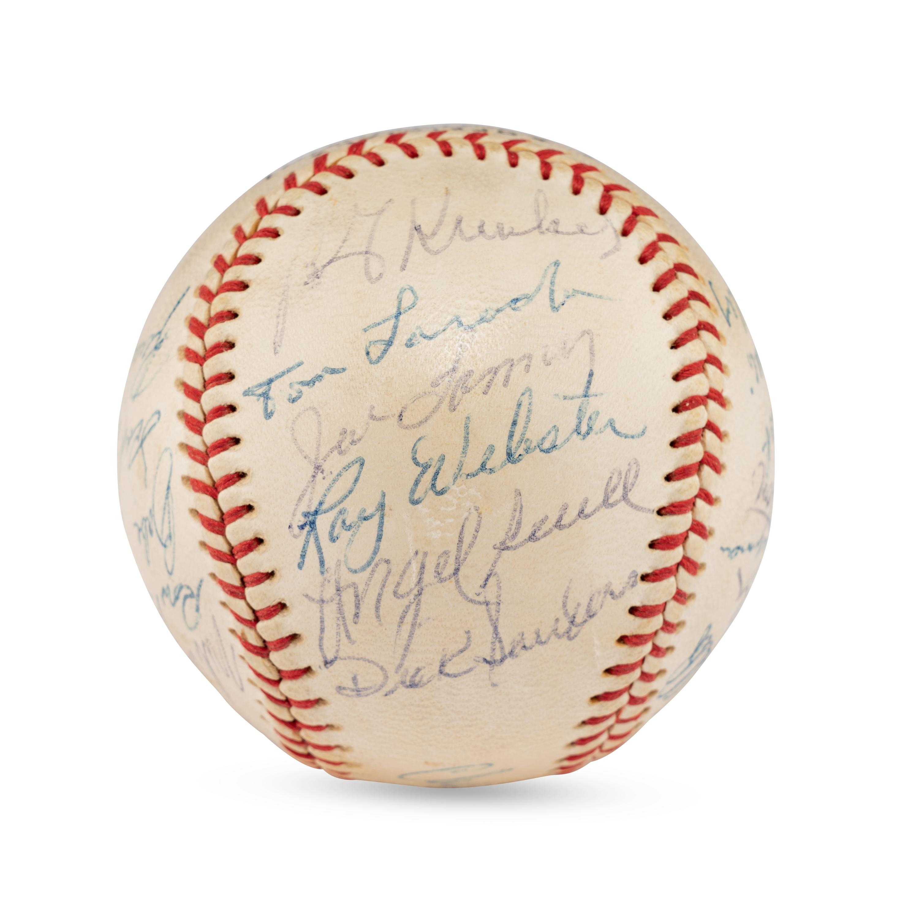 A 1960 Montreal Royals Team Signed Autograph Baseball