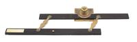 A Negretti & Zambra, London Brass and Ebonized Wood Parallel Ruler Length 15 inches. — 19TH CENTURY