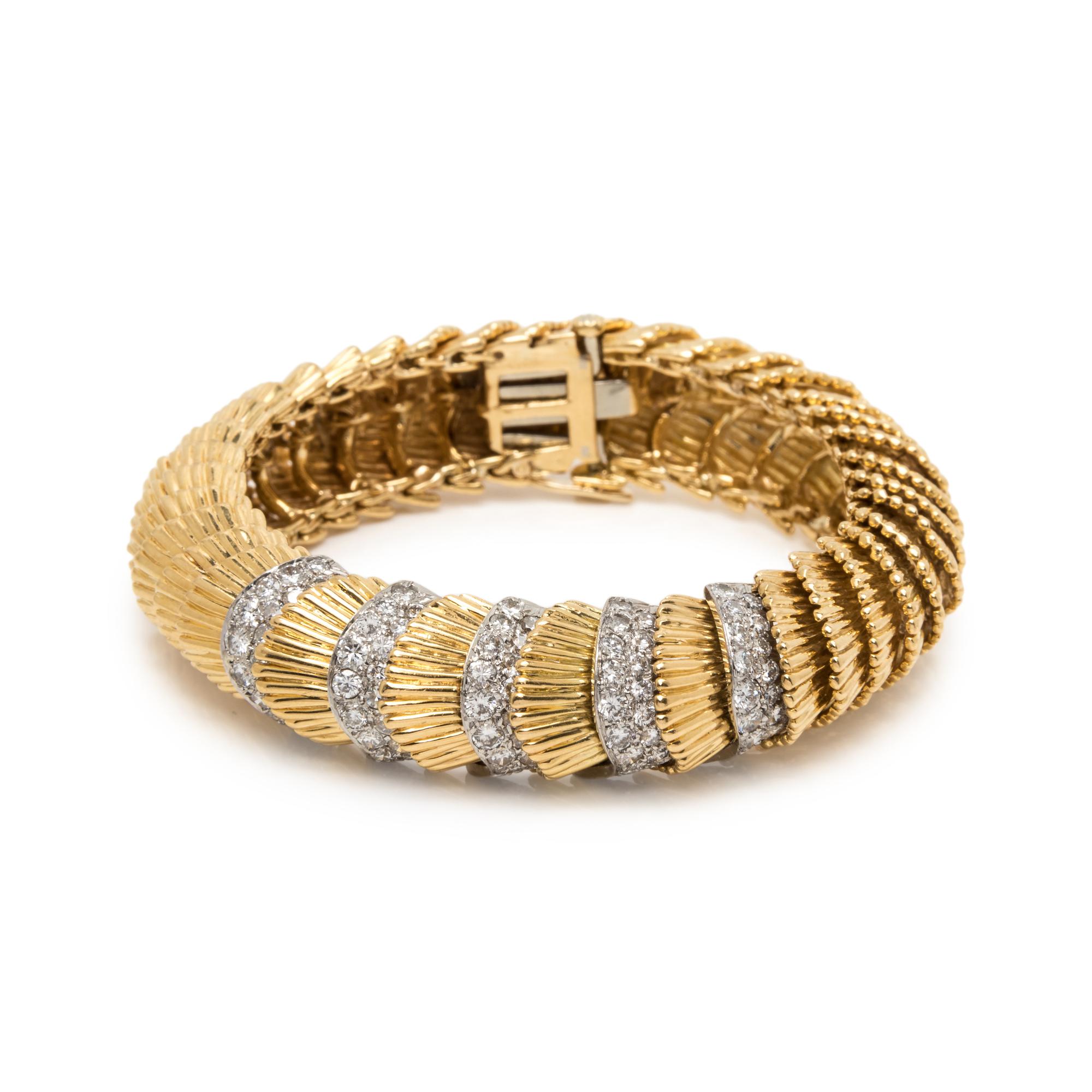 BICOLOR GOLD AND DIAMOND BRACELET