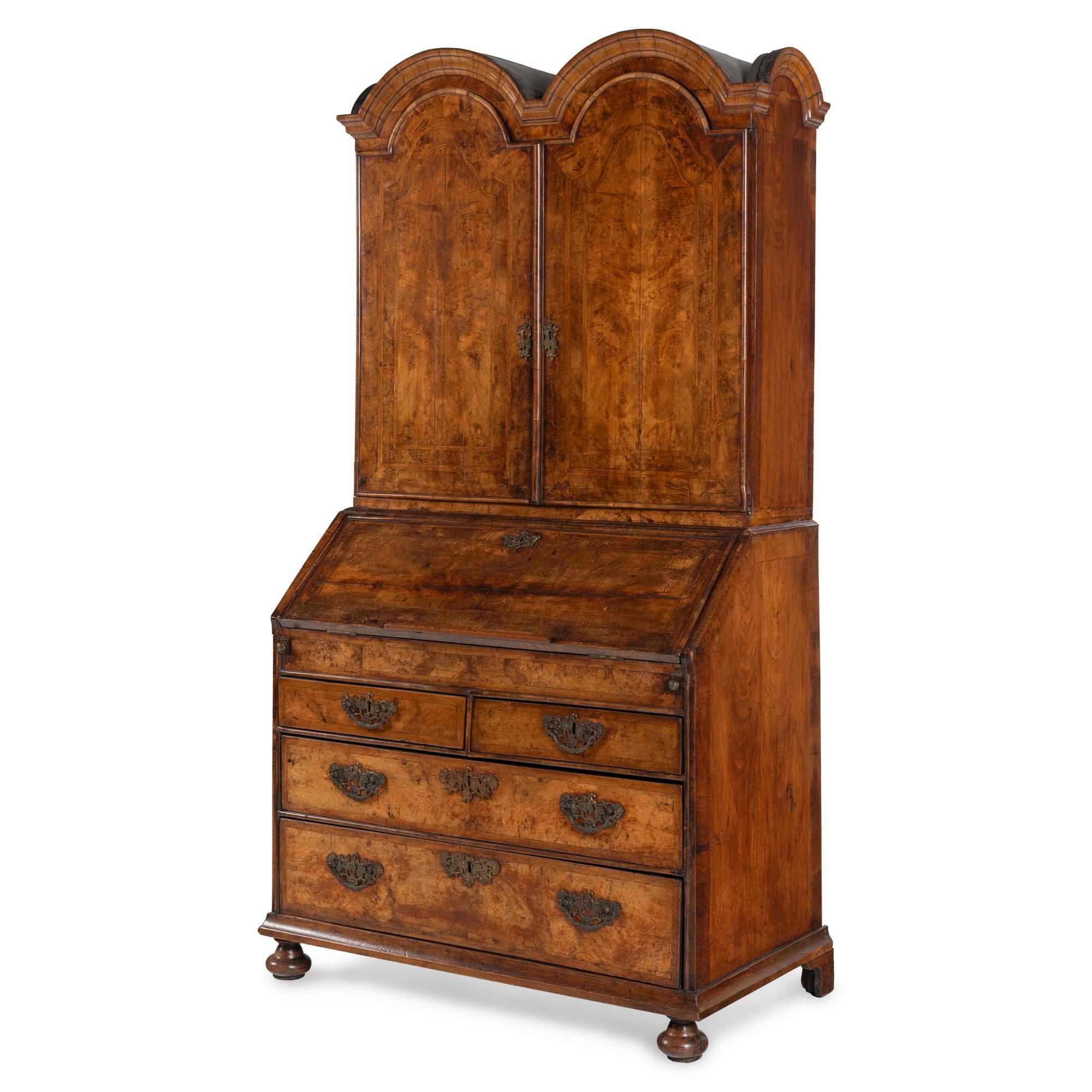 A Queen Anne Walnut Bureau Cabinet