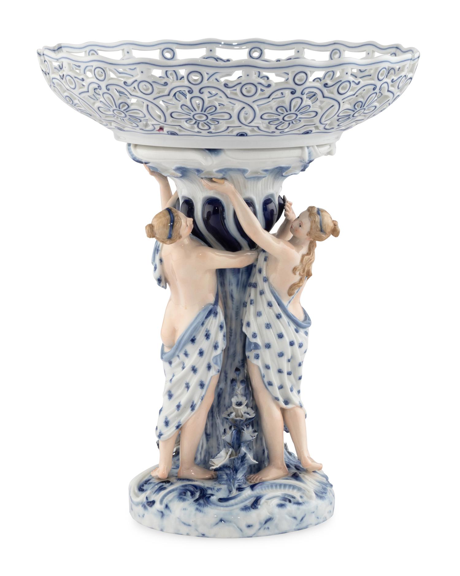 A Meissen Porcelain Centerpiece Basket