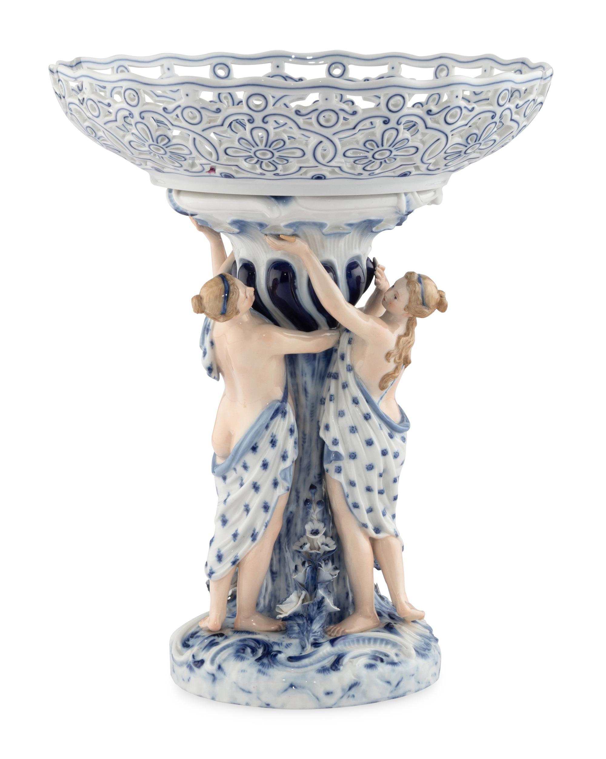 A Meissen Porcelain Centerpiece Basket