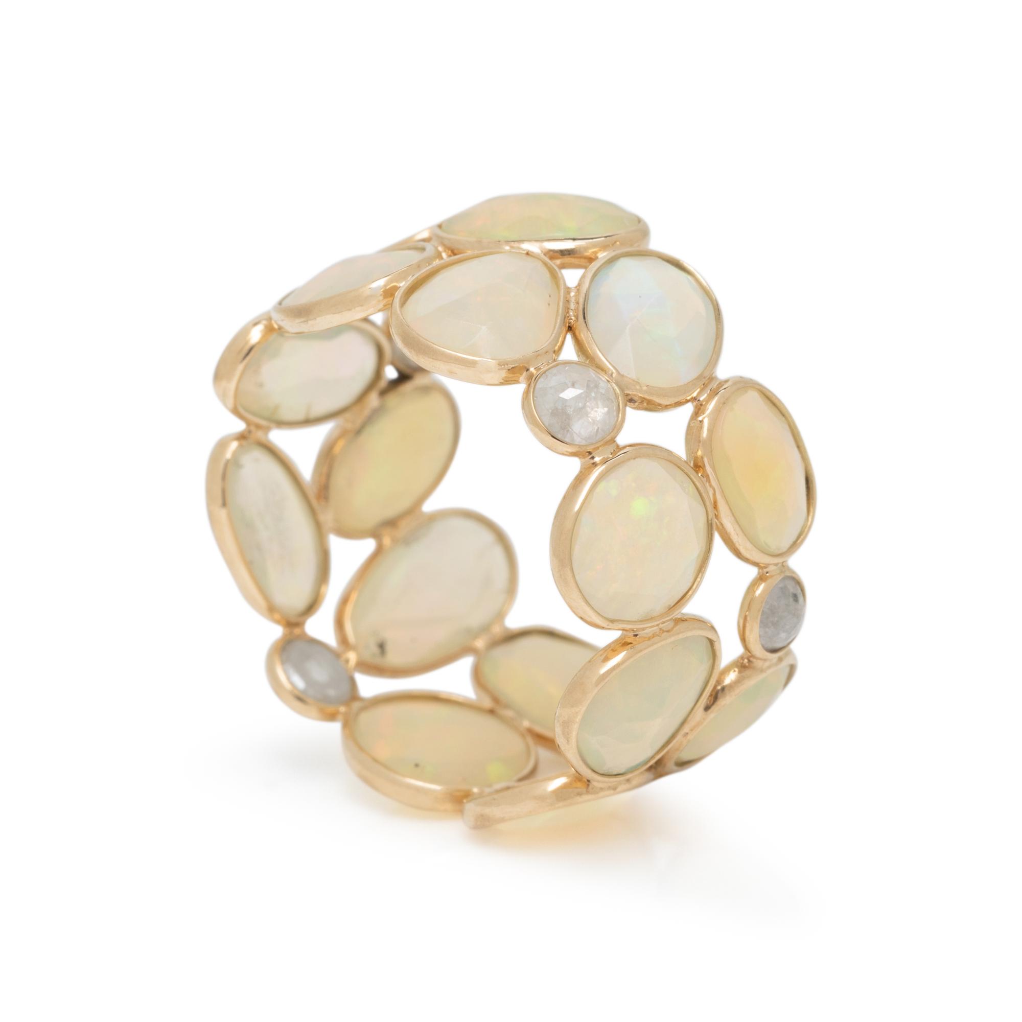 OPAL AND DIAMOND RING