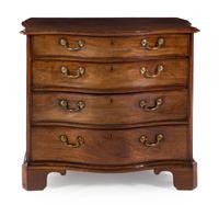A George III Mahogany Chest of Drawers Height 35 1/2 x width 39 x depth 24 1/2 inches. — CIRCA 1770