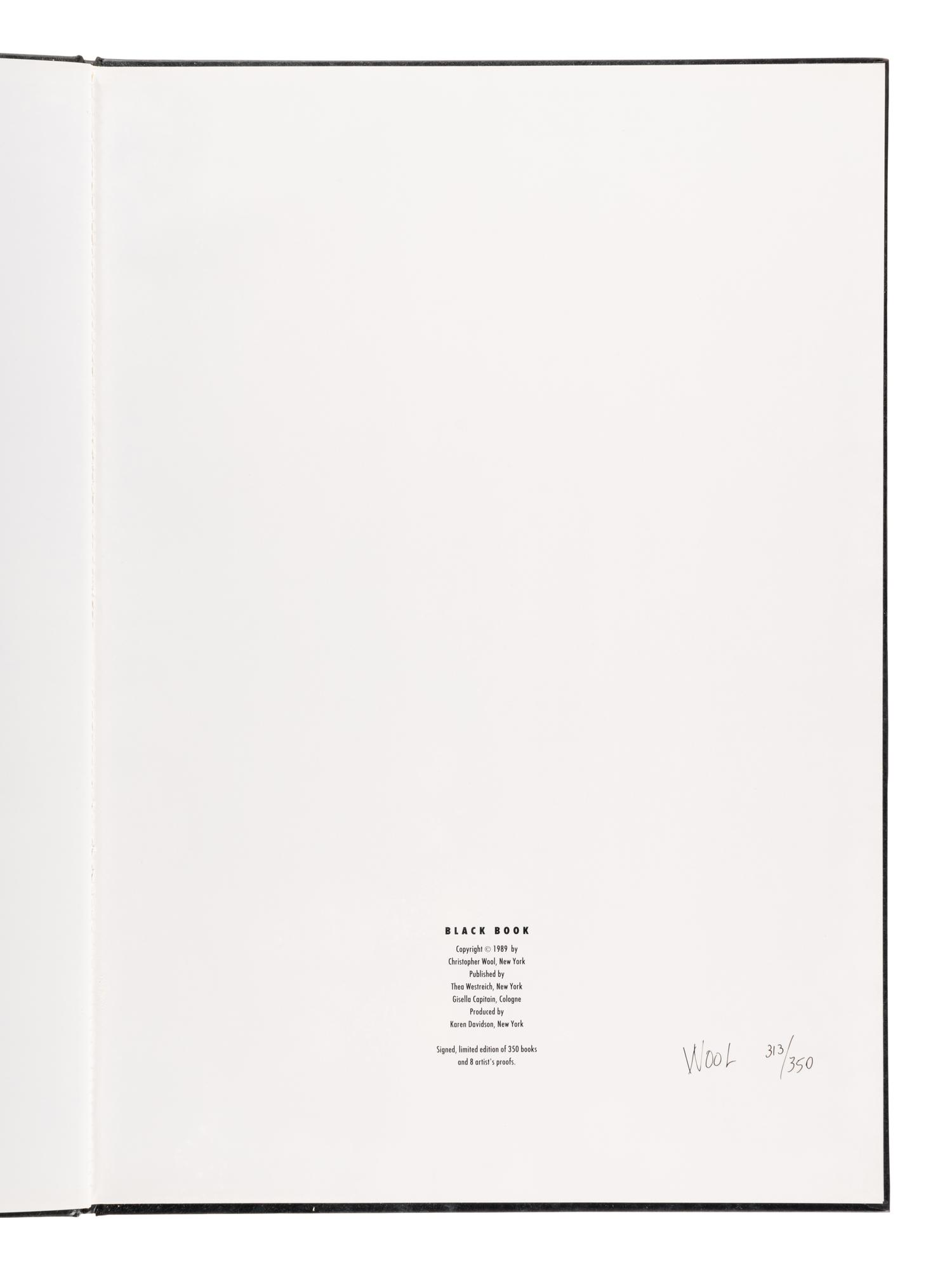 Black Book (complete set of 17 offset lithographs, with title and justification pages), 1989
