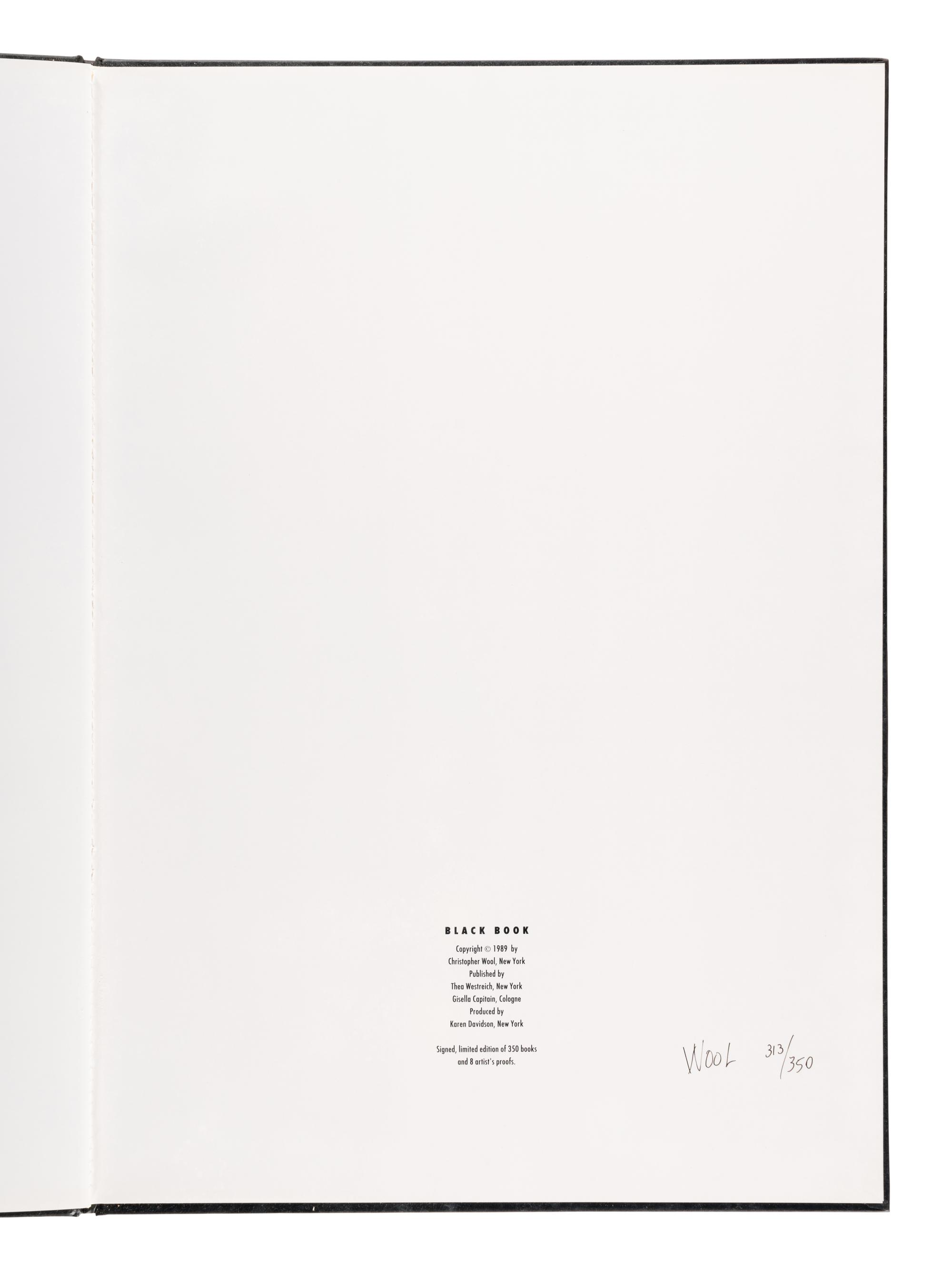 Black Book (complete set of 17 offset lithographs, with title and justification pages), 1989