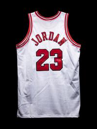 A Michael Jordan Chicago Bulls Signed Autograph Authentic Home 23 Nike Jersey (Upper Deck Authenticated)