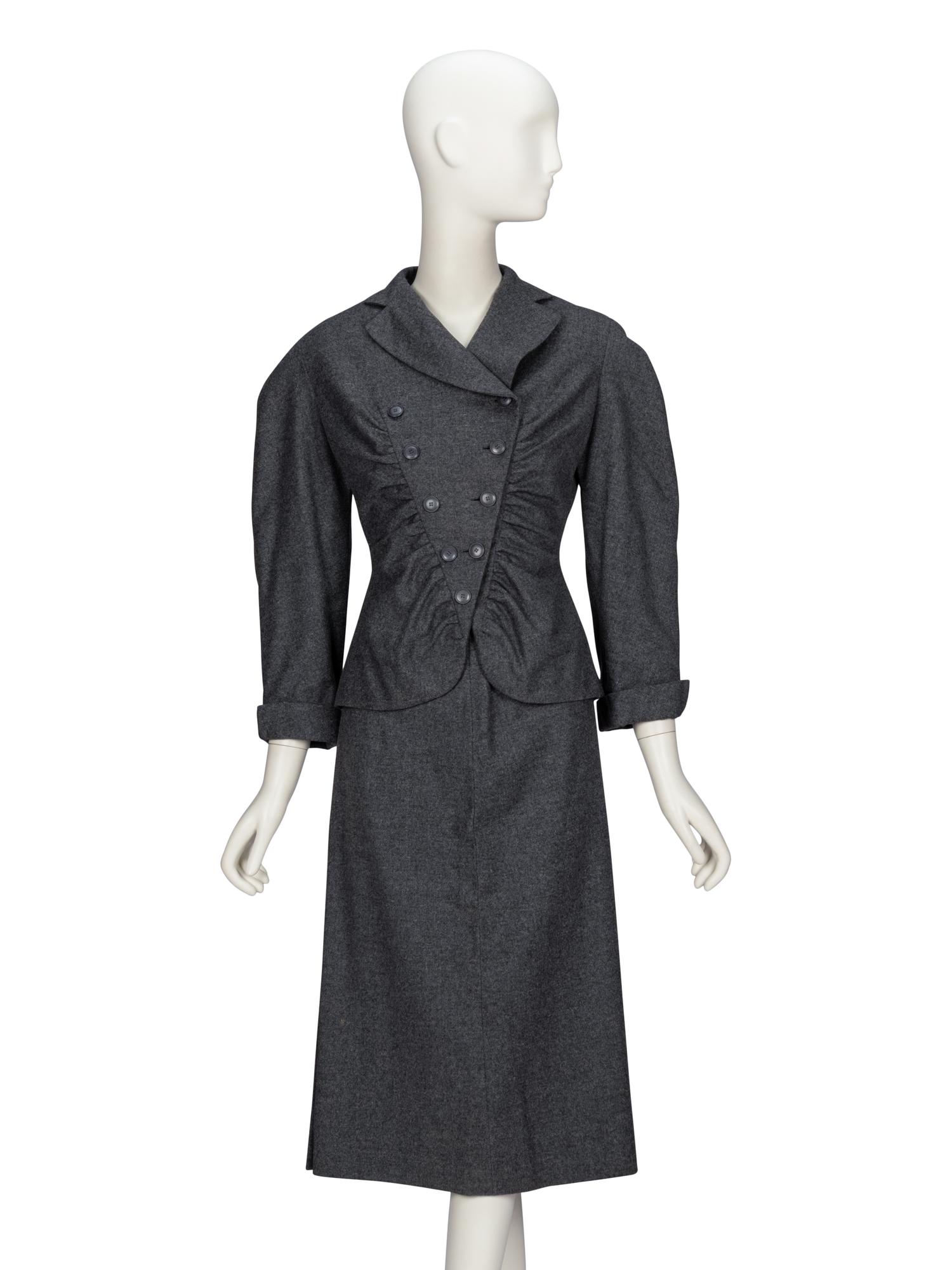 Jean Dessès, Grey Wool Skirt Suit