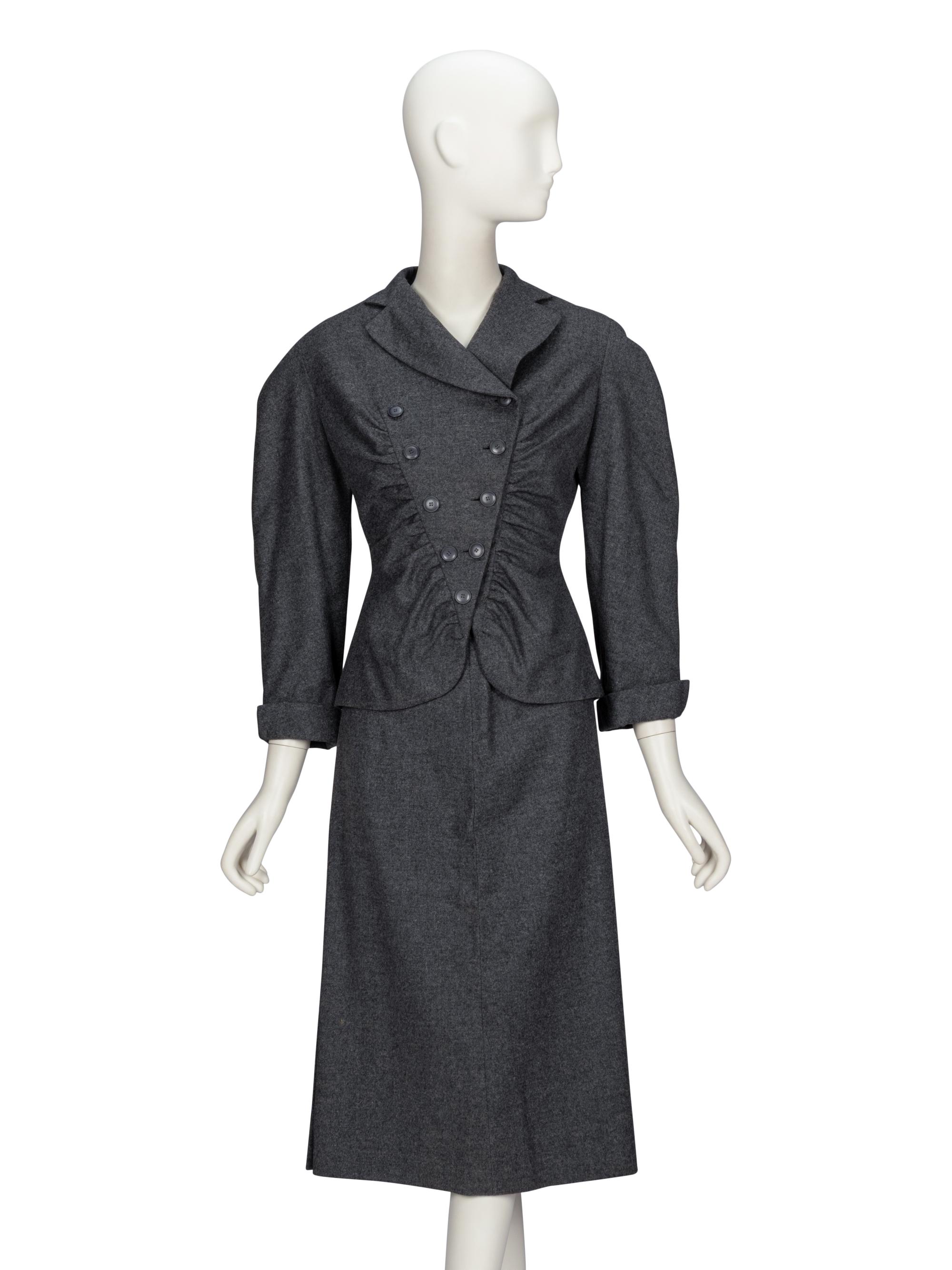 Jean Dessès, Grey Wool Skirt Suit