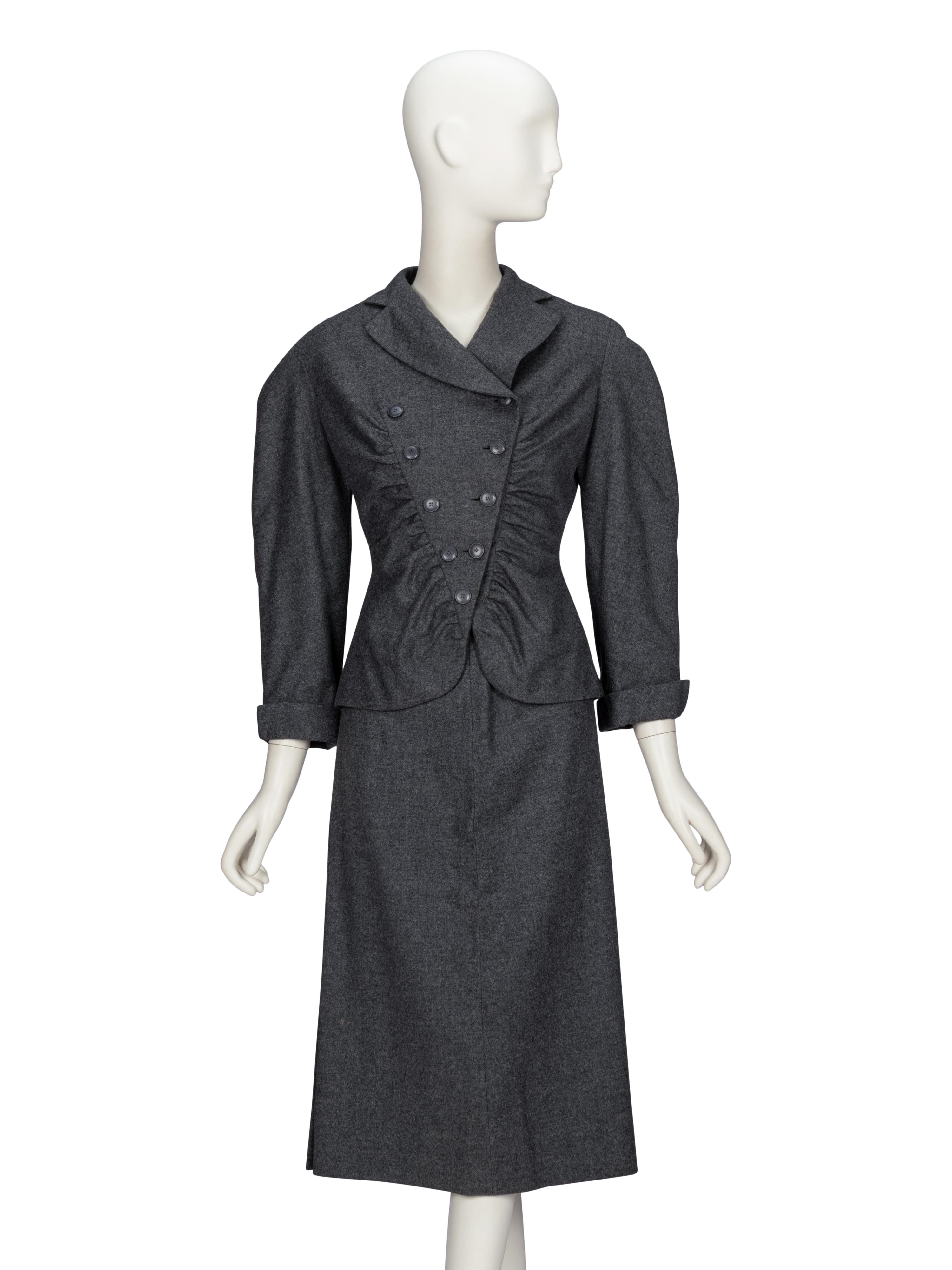 Jean Dessès, Grey Wool Skirt Suit