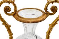 A Pair of Cut Glass and Gilt Bronze Mounted Vases
