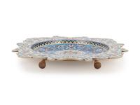 A Russian Silver and Enamel Salver