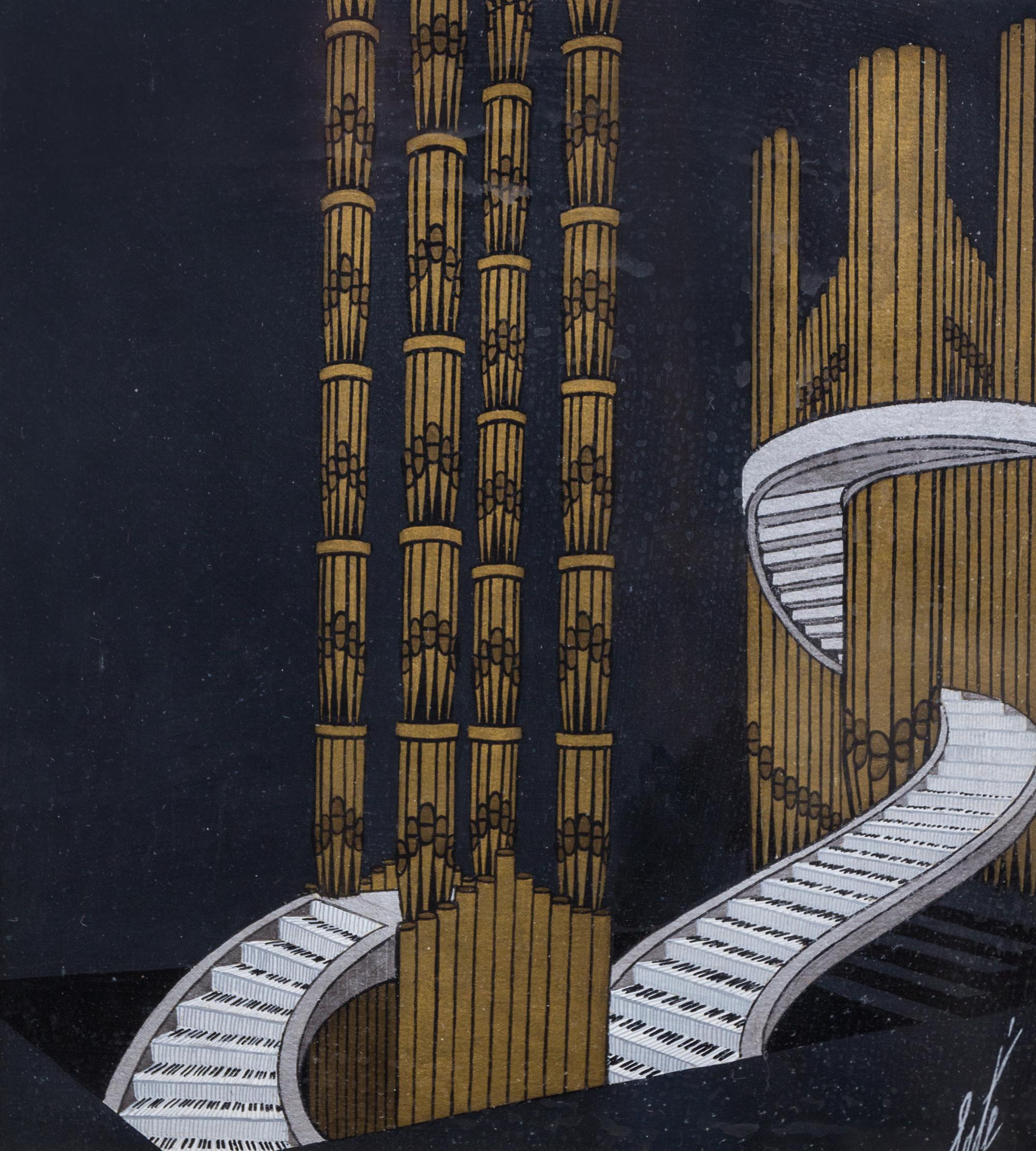 Erte, (Russian/French, 1892-1990), Spiral Staircase, 1937