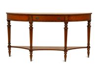 A Georgian Style Demilune Console Table — LATE 20TH CENTURY