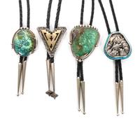 Four Southwestern Bolos Height of largest 2 1/4 x width 1 3/4 inches