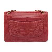 Chanel, Jumbo Classic Double Flap Bag in Burgundy Alligator
