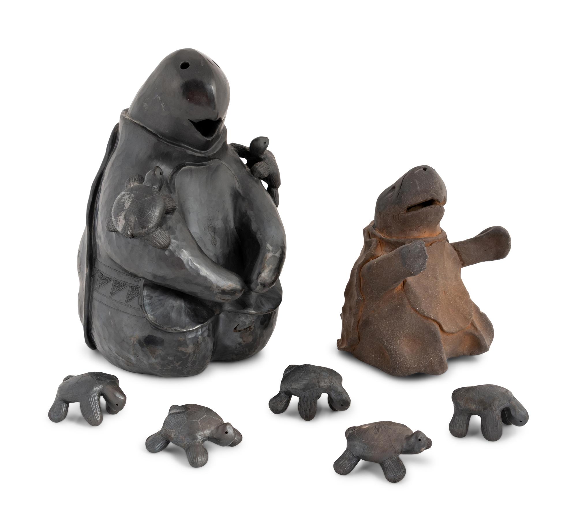 Blackware Pottery Turtles