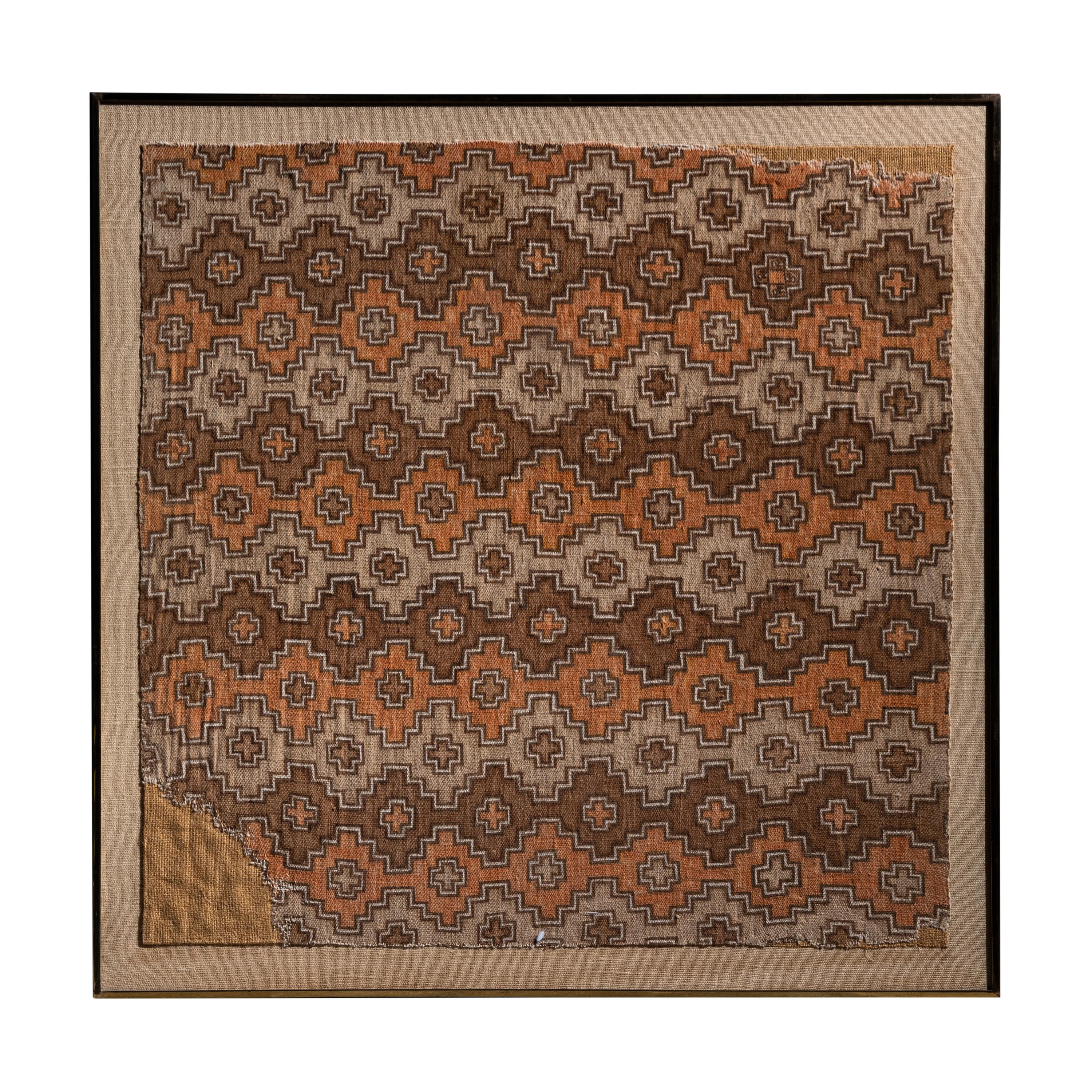 A Chancay Painted Geometric Textile