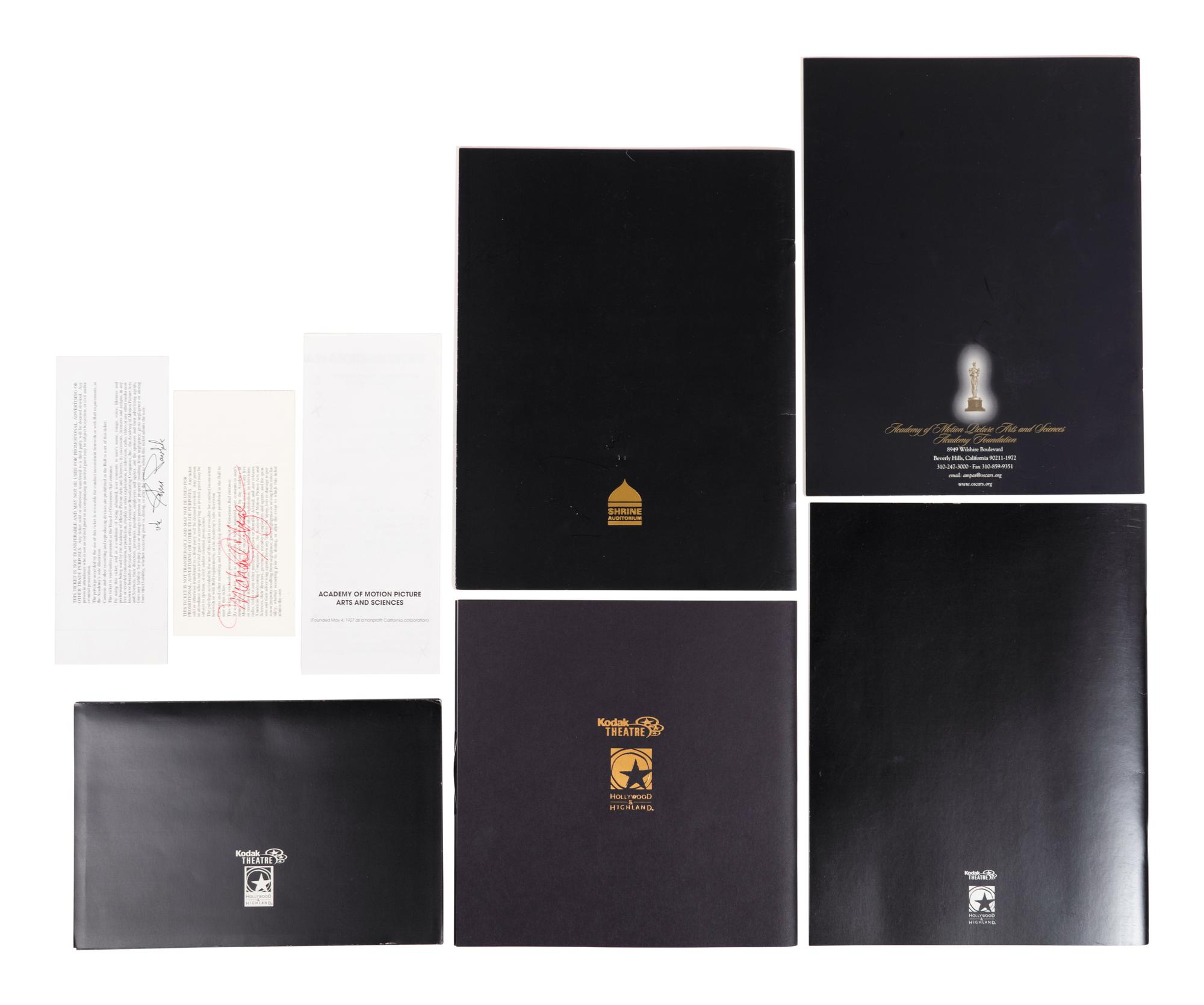 (Events) A group of approximately 14 pieces of ephemera from the 71st - 74th Academy Awards, comprising: