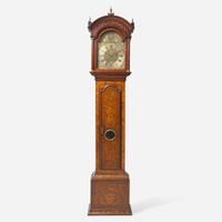 A Dutch walnut marquetry tall case clock Works by William Gib, Rotterdam, Netherlands, early 18th century