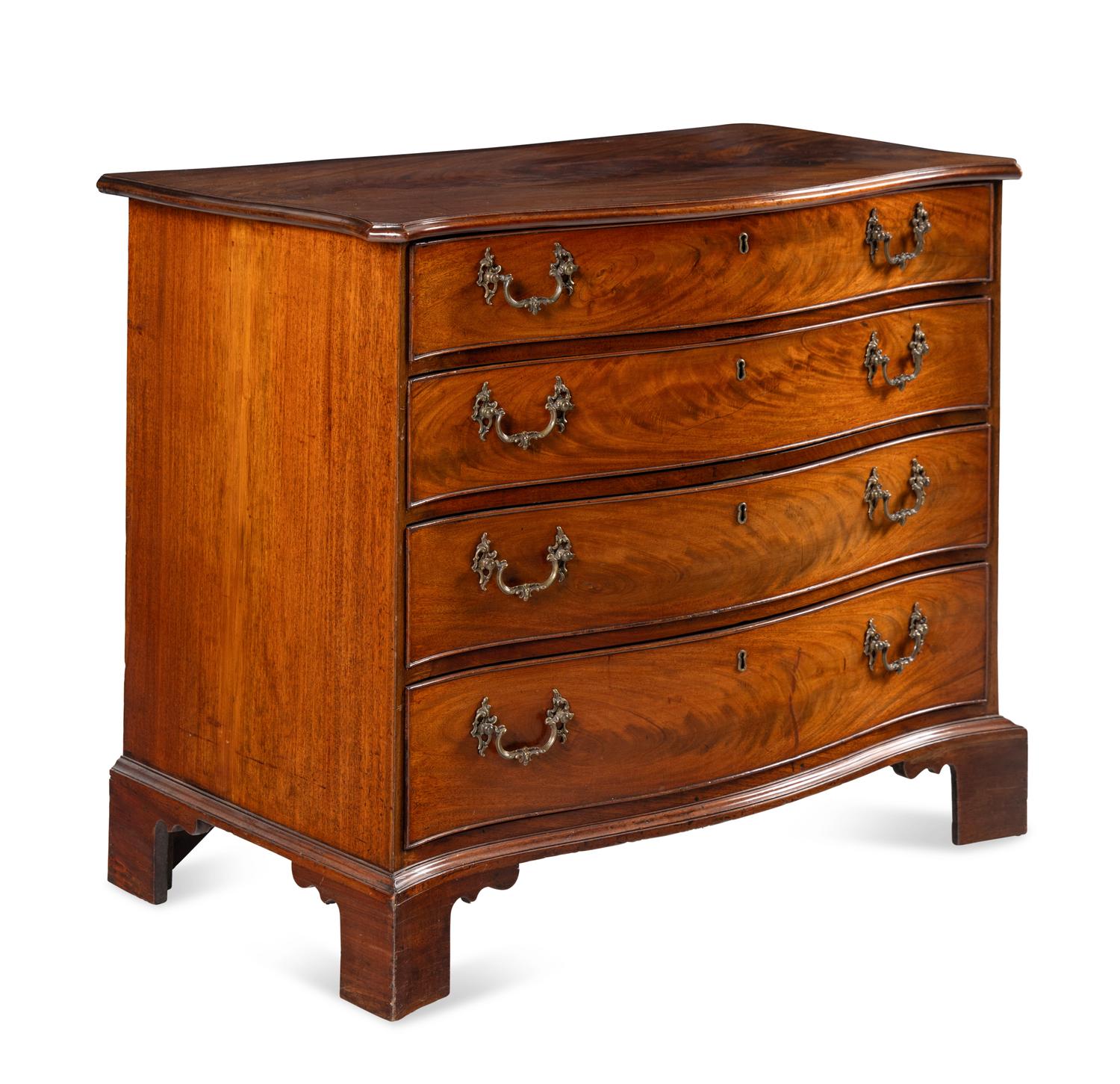 A George III Mahogany Serpentine-Front Chest of Drawers