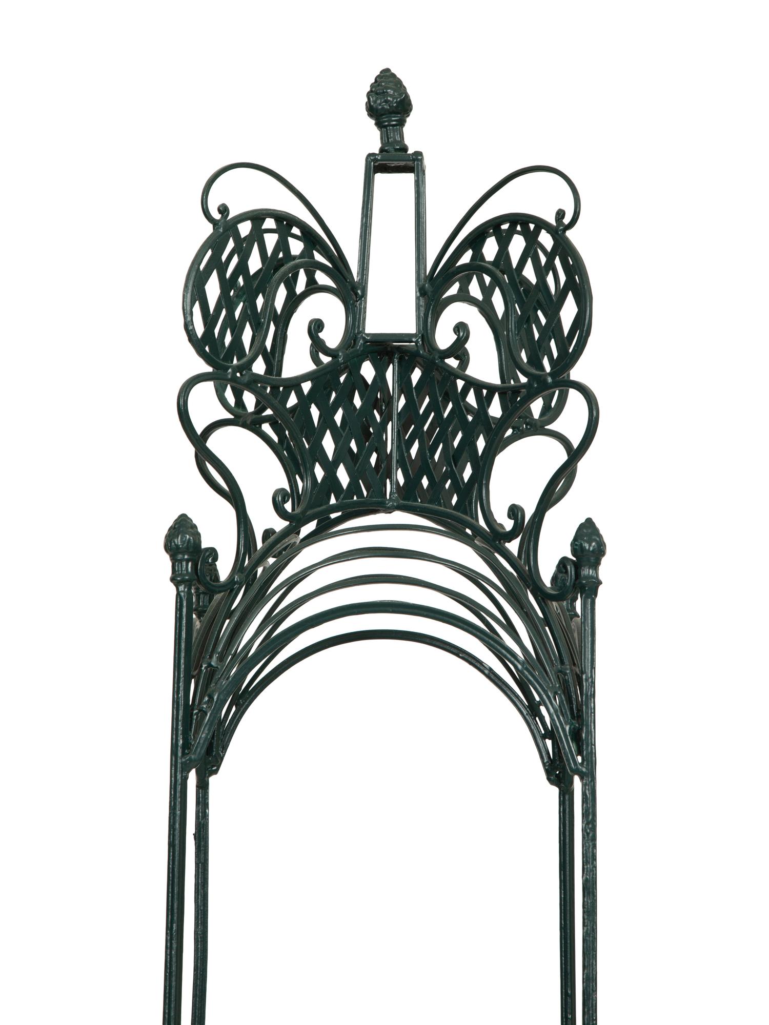A Pair of Green Painted Iron Plant Stands