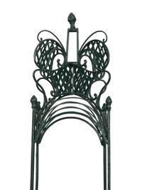A Pair of Green Painted Iron Plant Stands