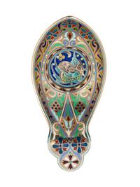 A Russian Plique-à-Jour Silver and Enamel Kovsh