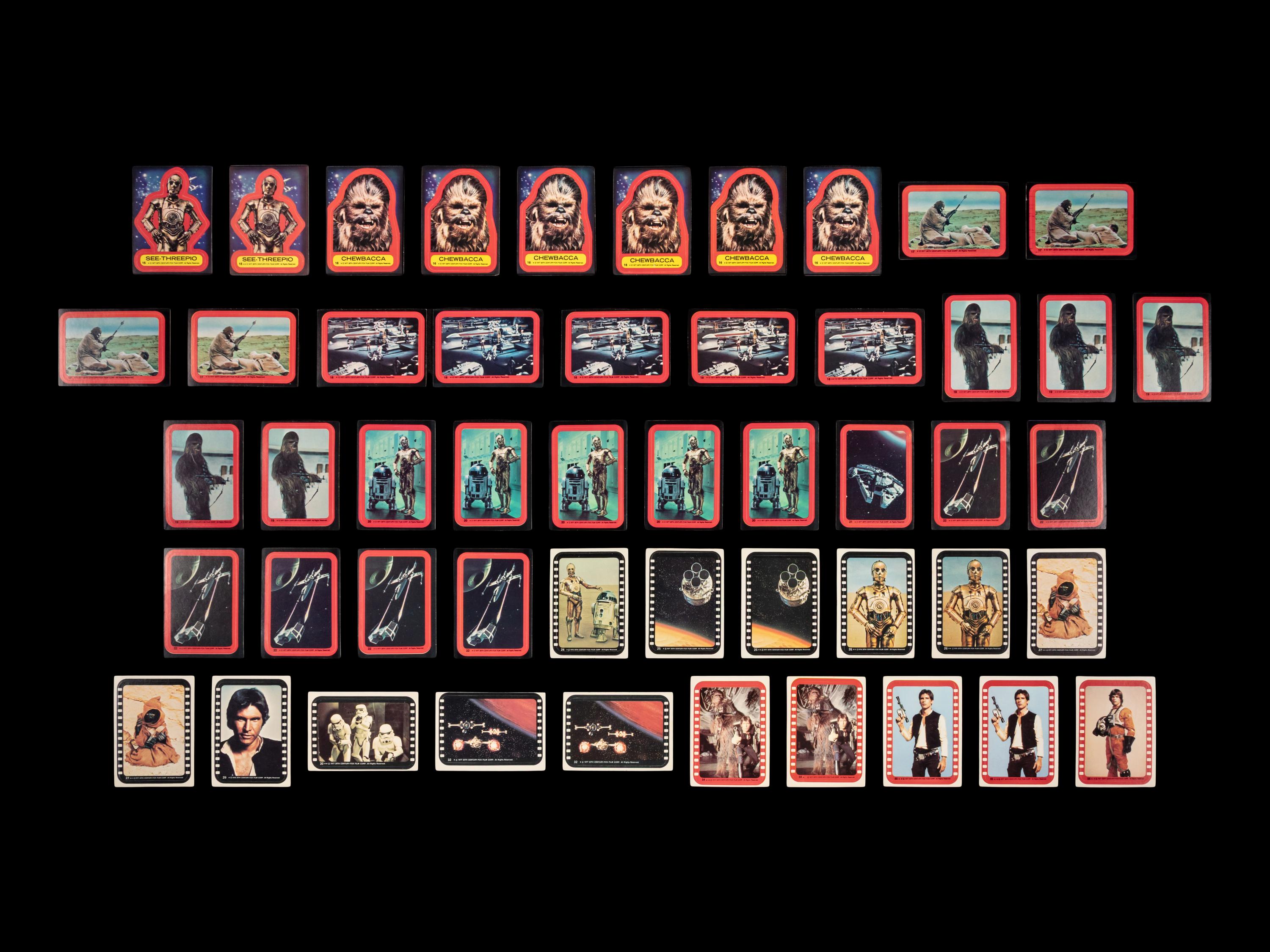 A Collection of 1977 Topps Star Wars Stickers (119)