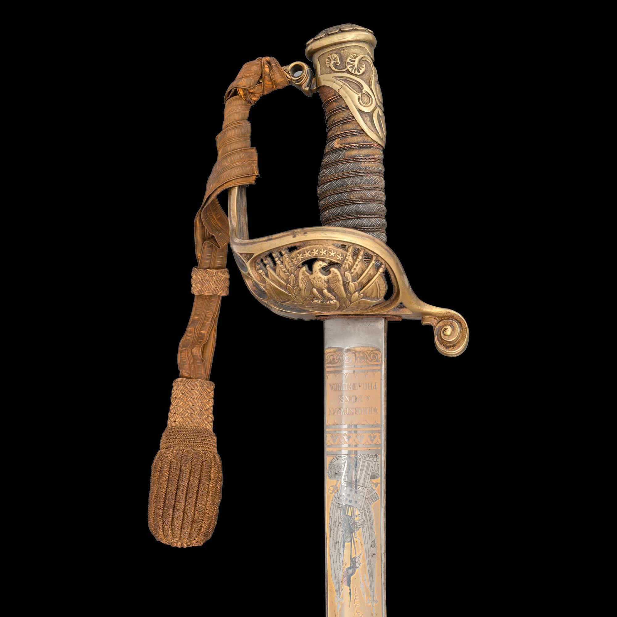 Lot of Two Model 1850 Staff and Field Officer's Swords of General Franklin S. Nickerson