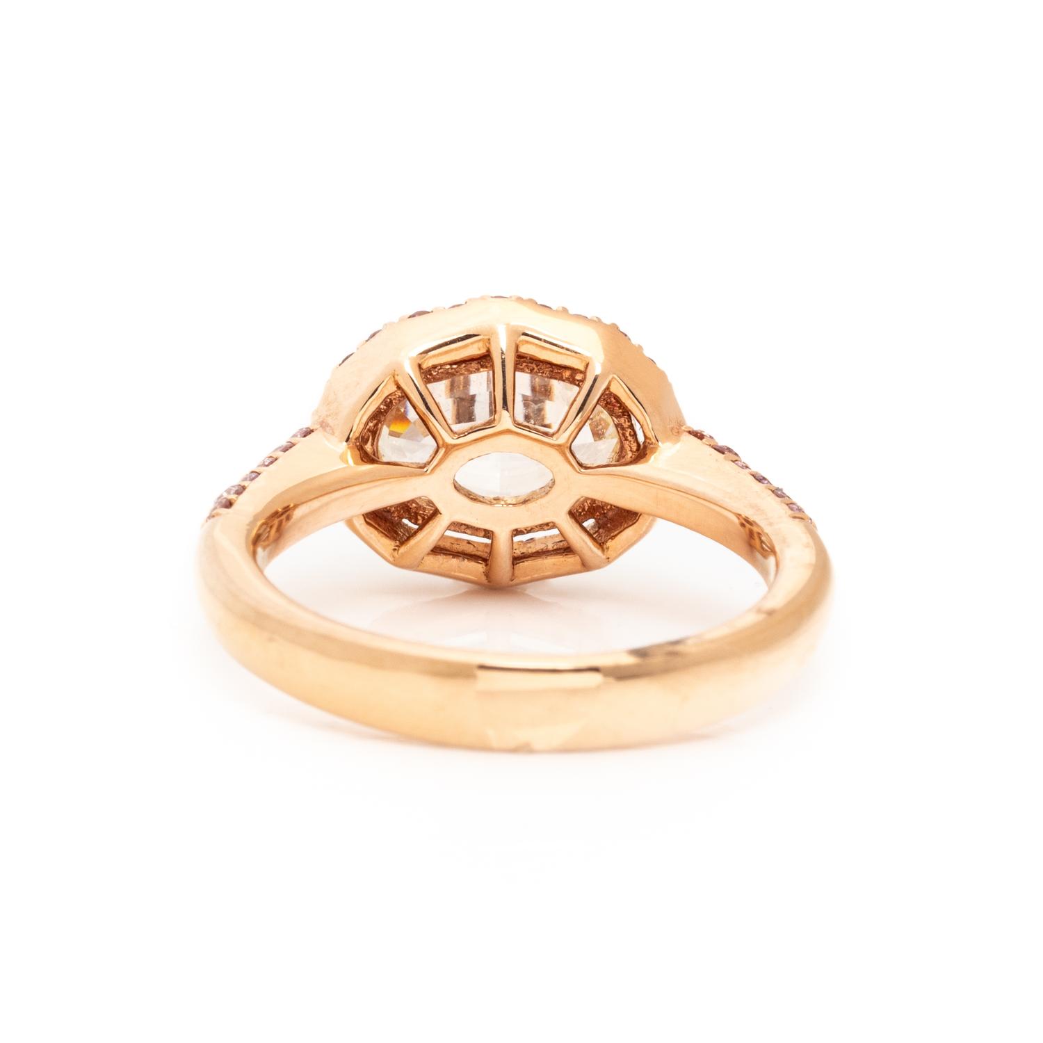 YELLOW DIAMOND AND PINK DIAMOND RING
