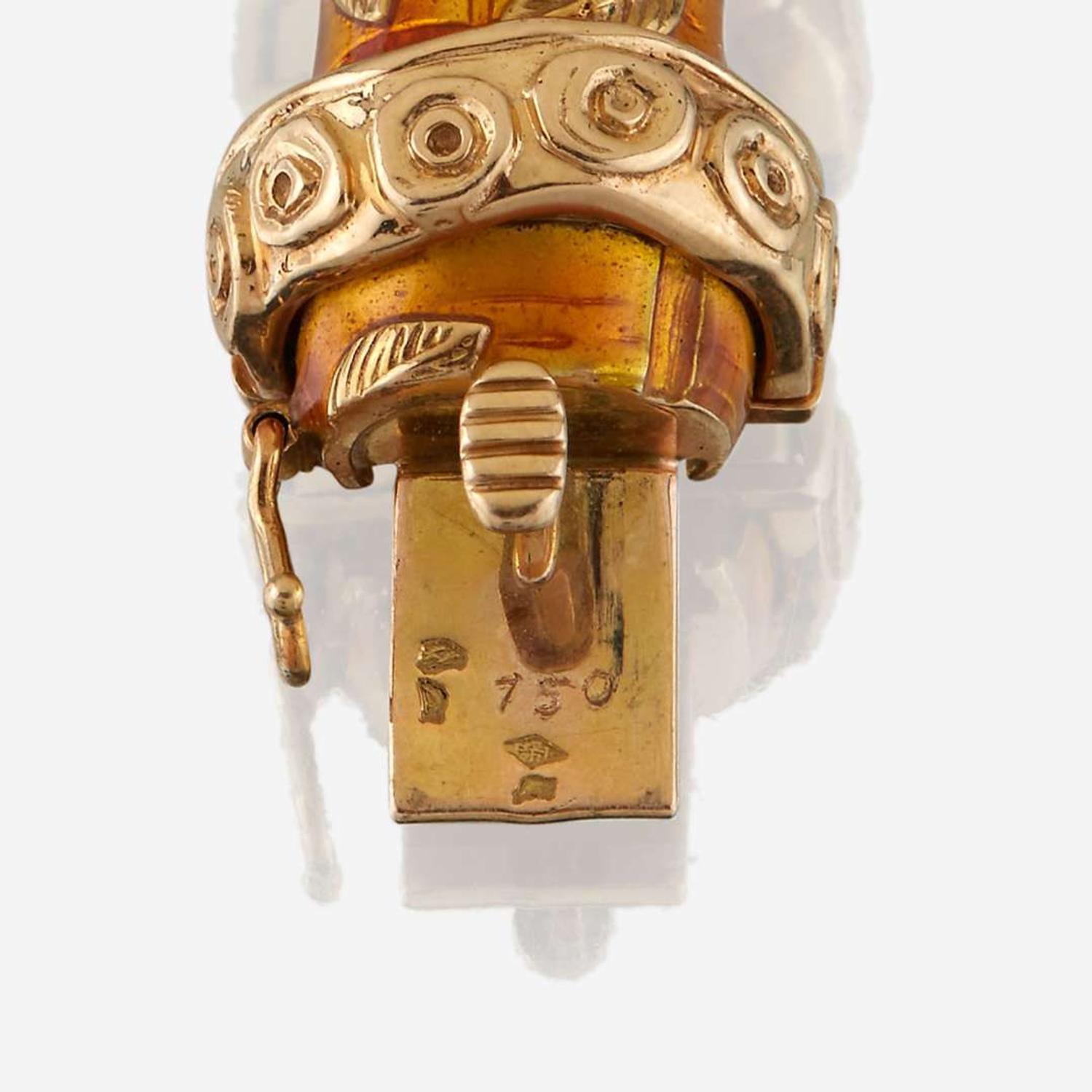 An eighteen karat gold and enamel bracelet, Van Cleef & Arpels