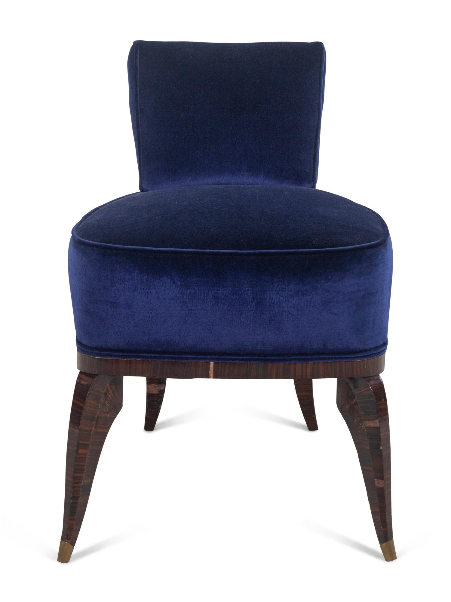 A French Art Deco Macassar Veneered Dressing Table and Chair