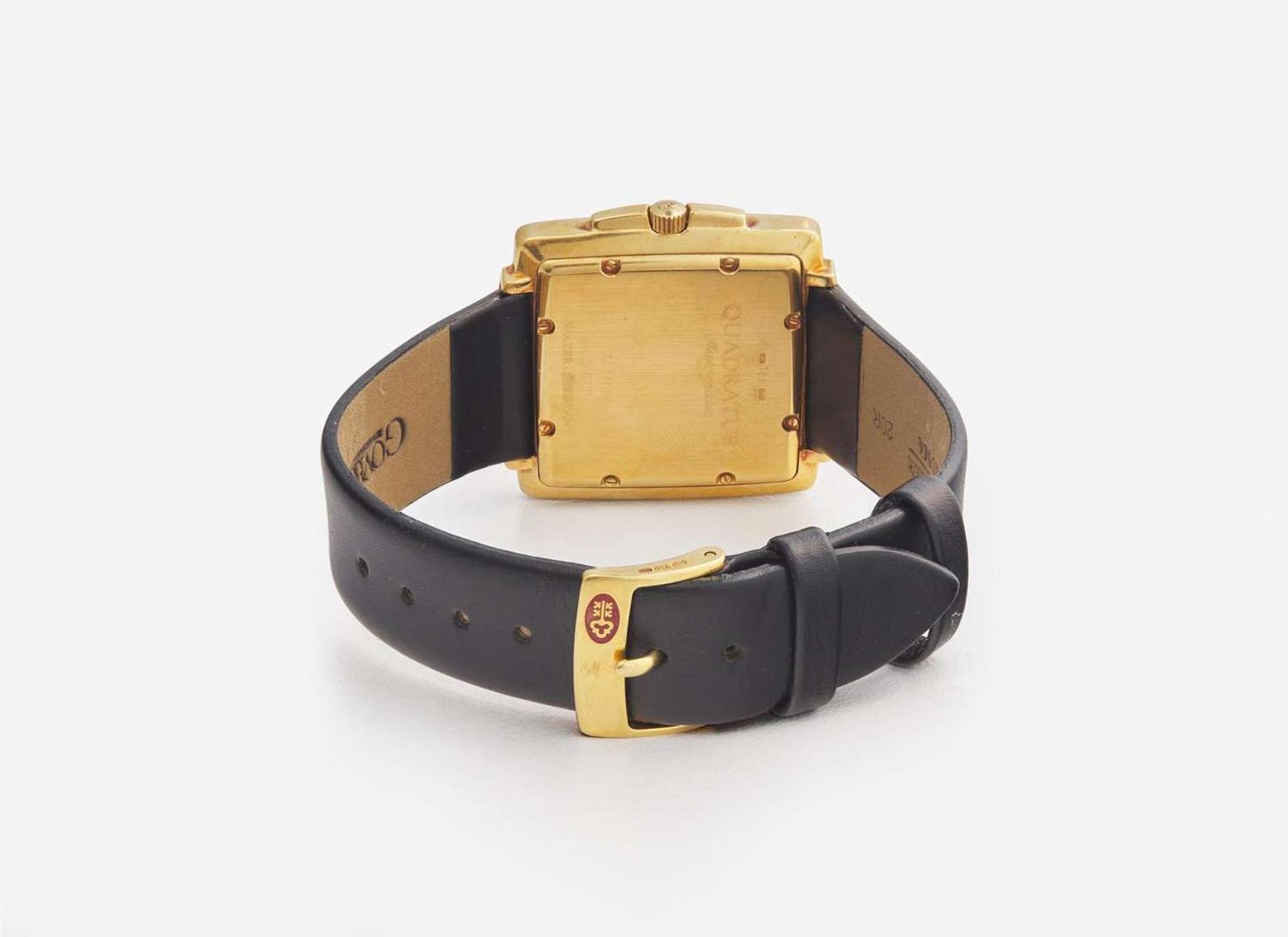 A Men's 18K Yellow Gold Corum Quadratus Watch