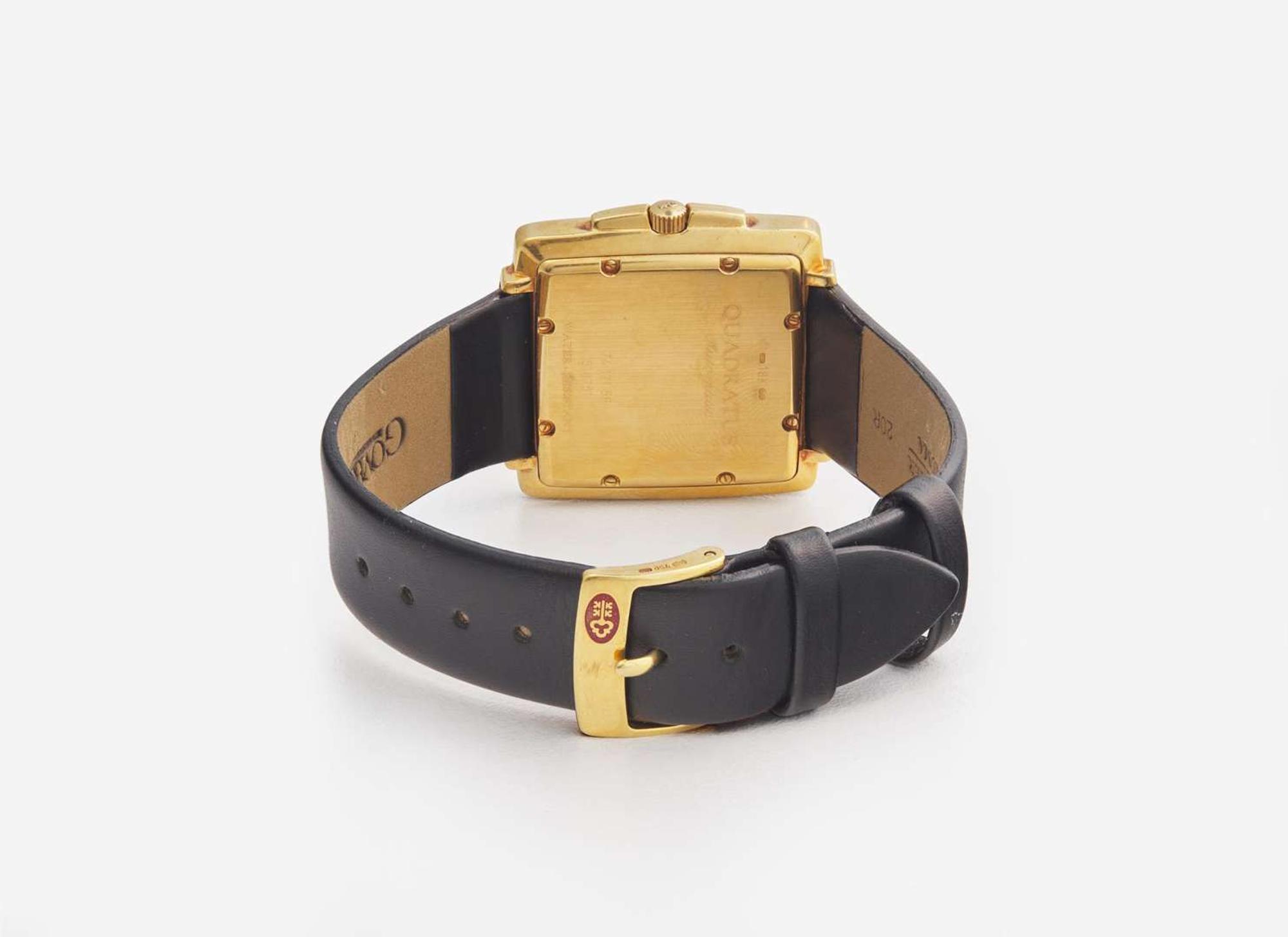 A Men's 18K Yellow Gold Corum Quadratus Watch