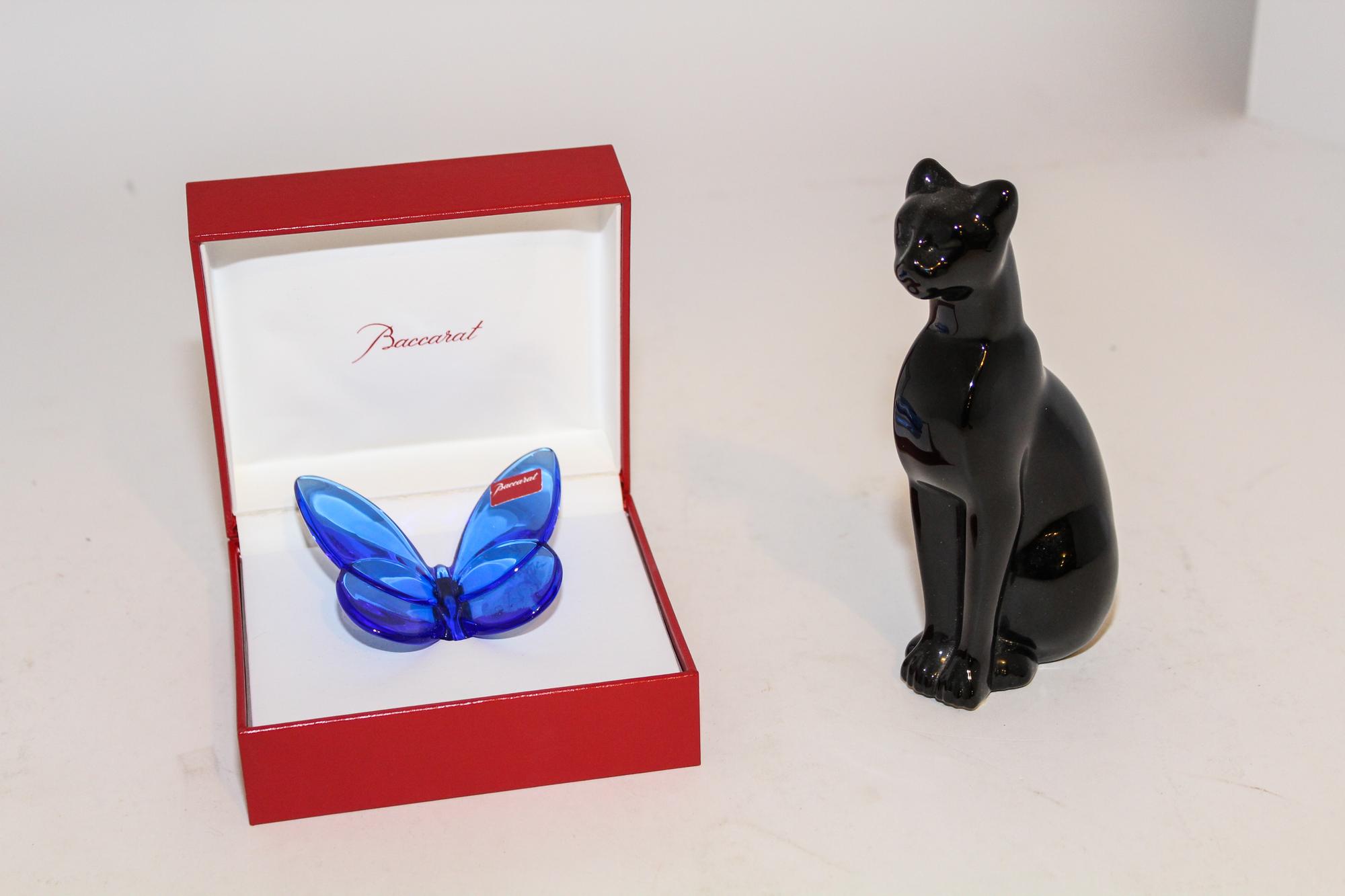 Two Baccarat Glass Figures Height of first 6 1/8 inches, width of second 3 1/4 inches. — SECOND HALF 20TH CENTURY
