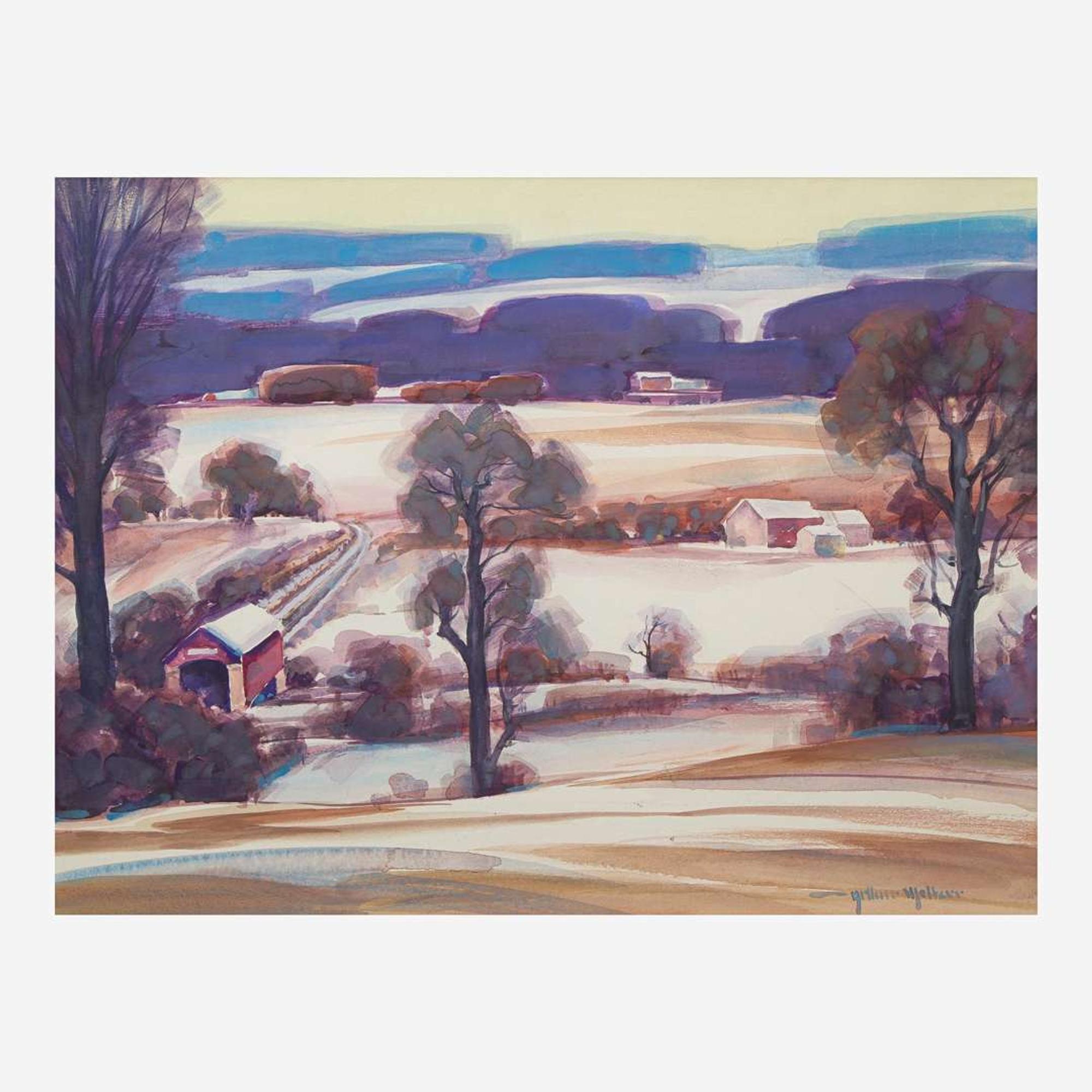 Arthur Meltzer (American, 1893-1989) Farm Landscape