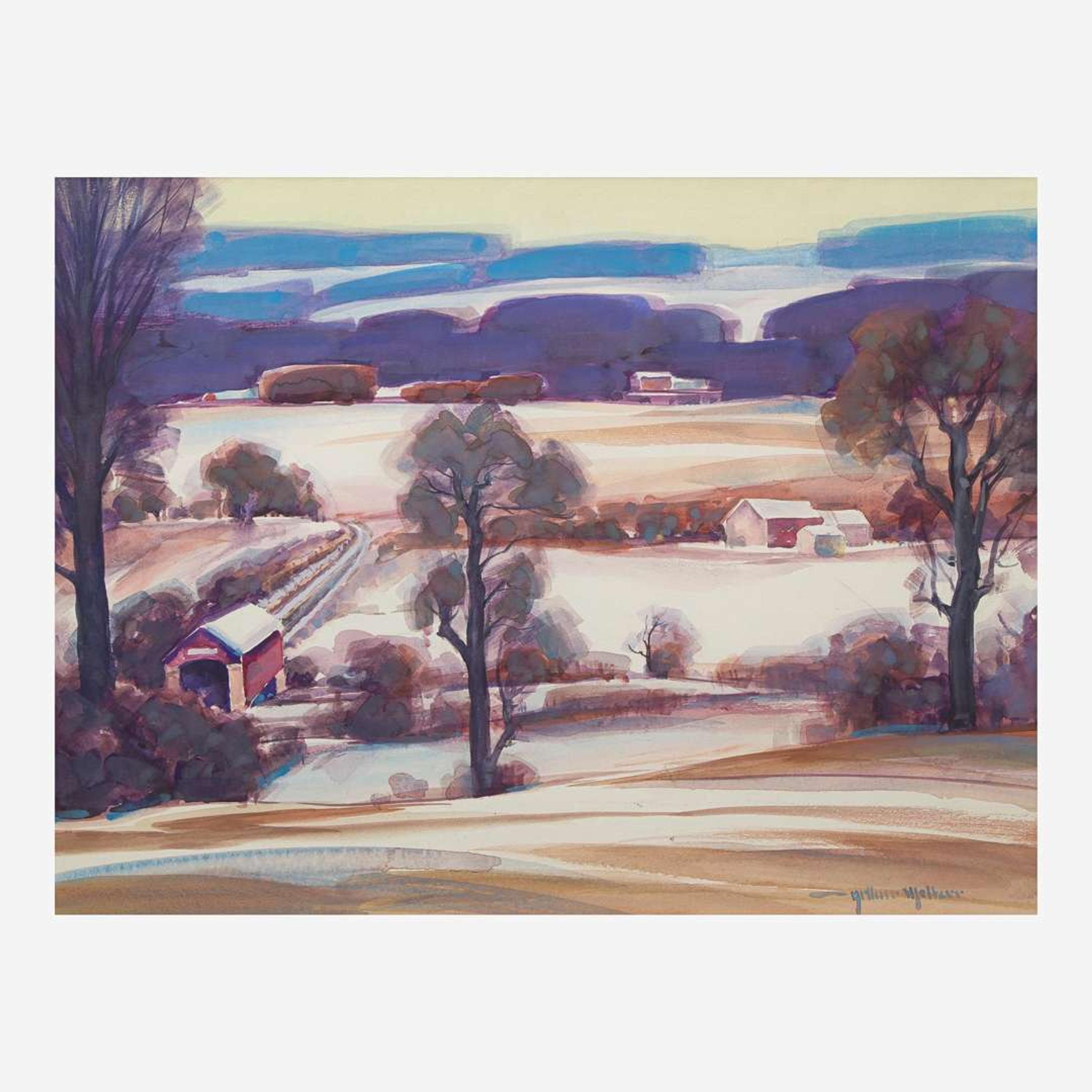 Arthur Meltzer (American, 1893-1989) Farm Landscape