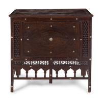 A Syrian or Egyptian Mother-of-Pearl Inlaid Cabinet