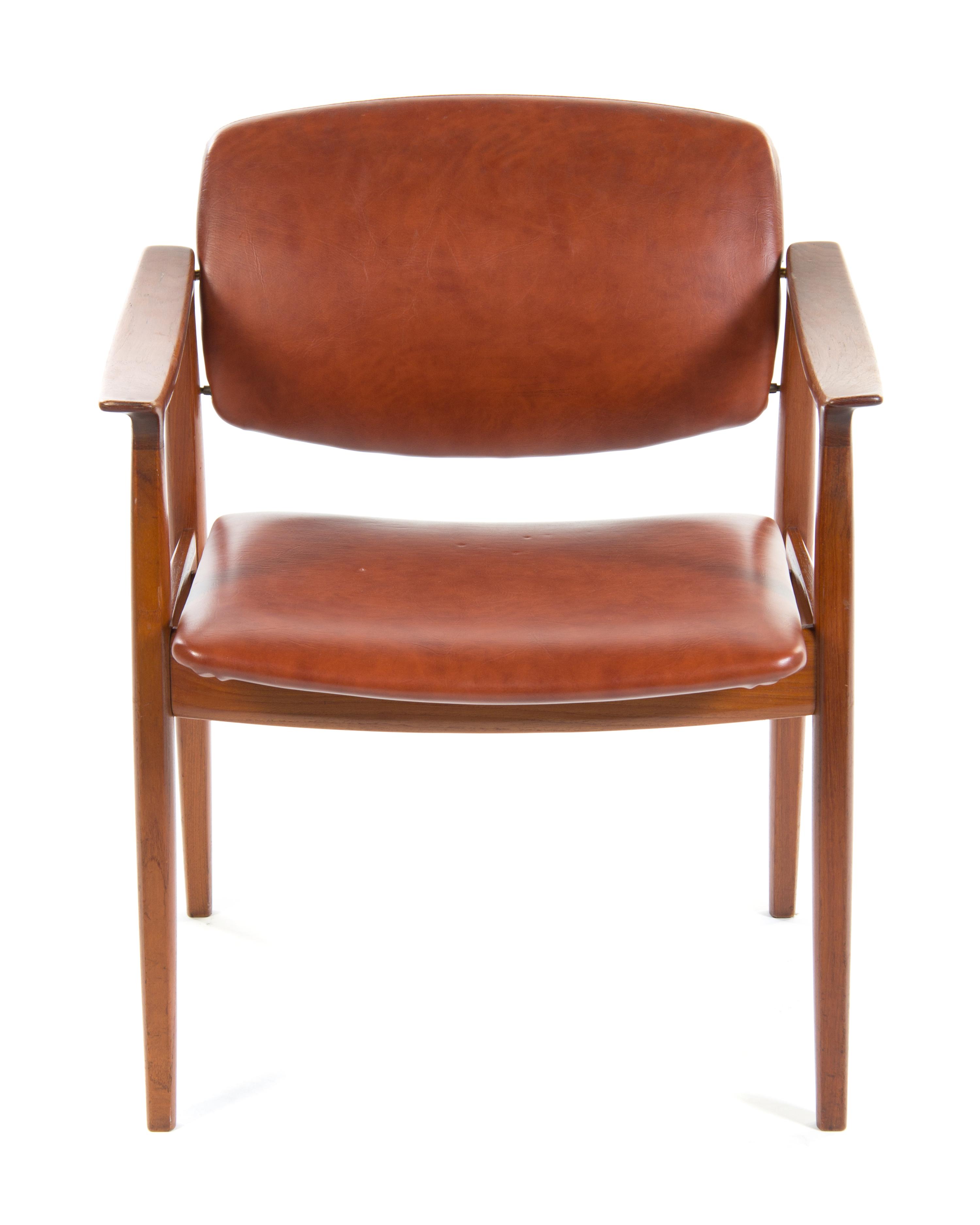 A Teak Desk, Arne Vodder for Sibast Furniture Height 29 1/2 x width 80 x depth 36 1/2 inches.