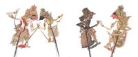A Collection of Four Indonesian Wayang Kulit Shadow Puppets Height of tallest 33 inches. — 20TH CENTURY