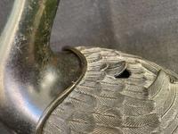 A patinated bronze goose-form incense burner 铜加漆鹅形香炉一件 Late 18th to 19th century ???????????